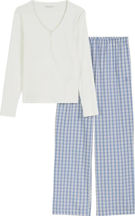 White Cotton, blue check