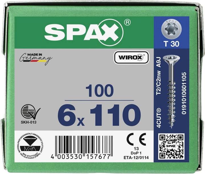 Actual product image Spax Chipboard screws (100 Screws per piece)