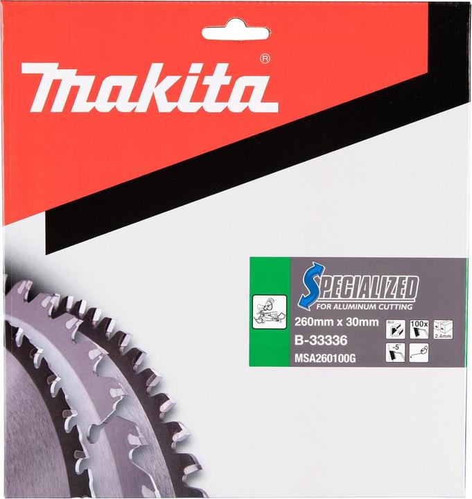 Productafbeelding Makita SPECIALIZED Zaagblad 260x30x100Z (B-33336)