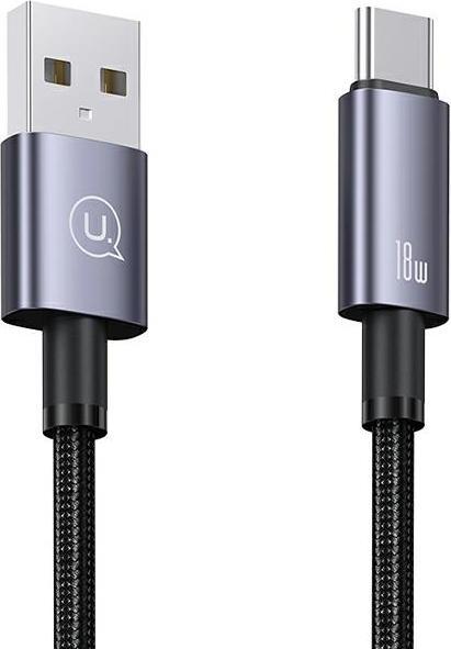 Actual product image Usams Cable USB na USB-C 3A 2m Fast Charging stalowy/tarnish SJ666USB01 (US-SJ666) (2 m, USB 3.2 Gen 1)