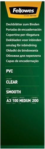 Immagine prodotto Fellowes Fogli di copertura in PVC (A3, 200 micron)