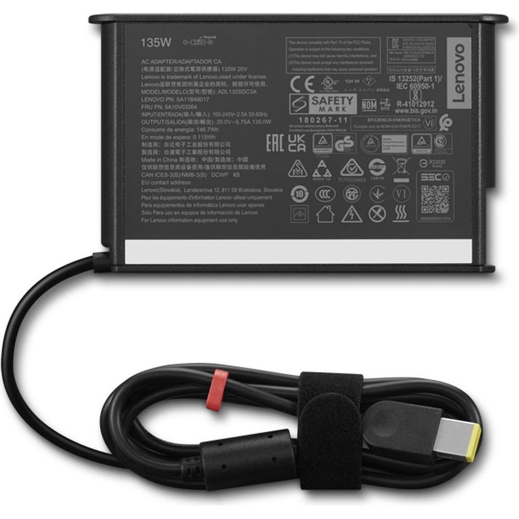 Lenovo ThinkCentre 230W AC Adapter Gen 2 (Slim Tip) EU 4X21L38742 (135 W), Notebook Netzteil, Schwar