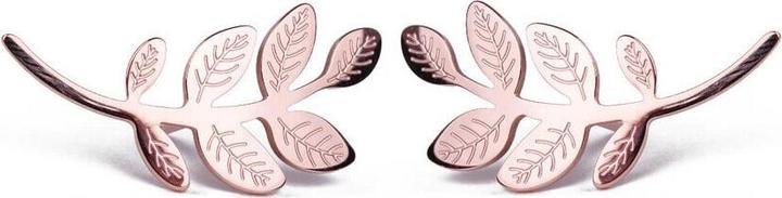 Actual product image Vuch Beautiful bronze earrings Leaves Rose Gold (L)