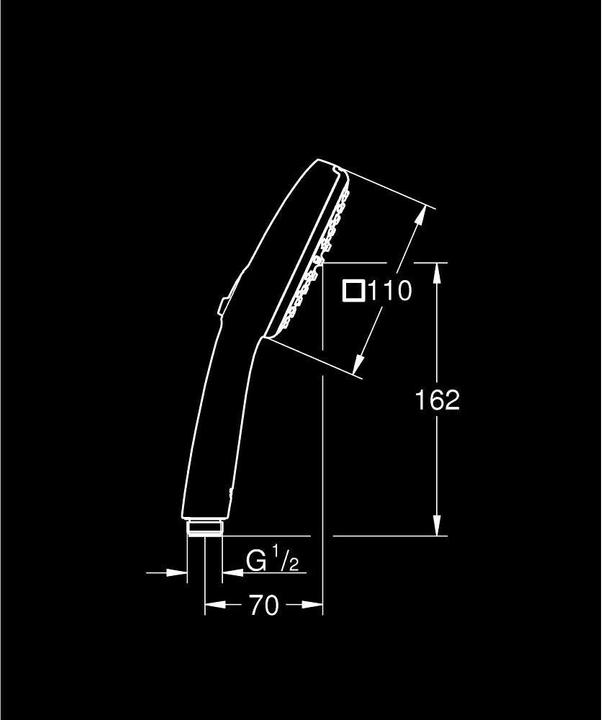 Image du produit Grohe Vitalio Comfort 110 QuickFix Handbrause, intelligente Strahlumstellung, wassersparend, 2 Strahlarten (2 Types de jets, 7.40 l/min)