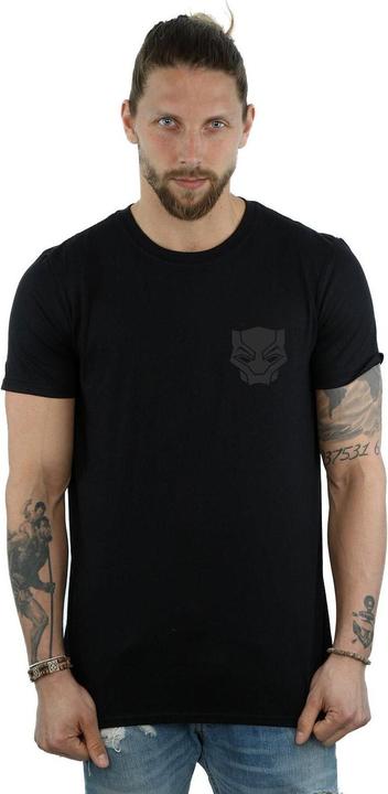 Produktbild Black Panther Schwarz auf Schwarz Brust Druck TShirt (XL)