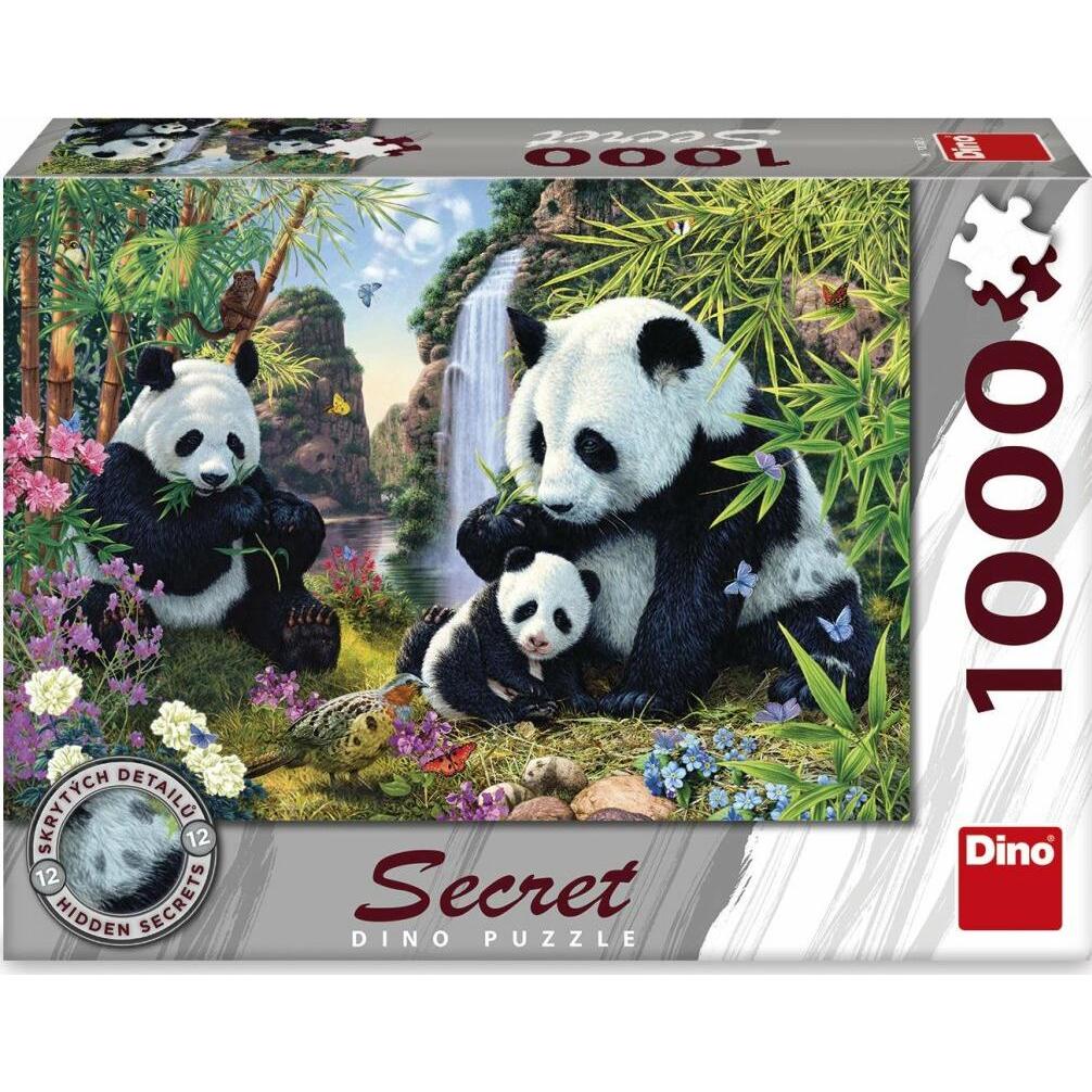 Dino Puzzle segreto 1000 pz Pandas (1000 pezzi)