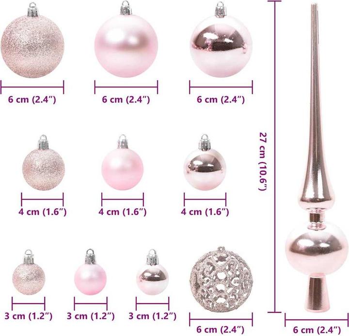 Produktbild vidaXL Weihnachtsornamente (61x)