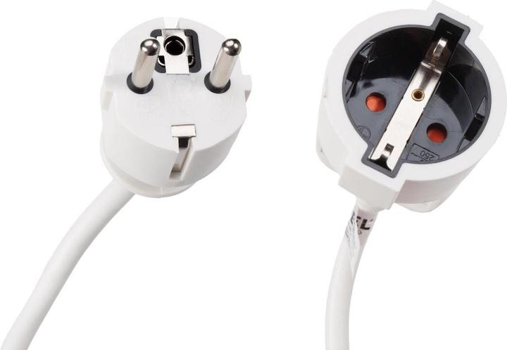 Produktbild Perel Verlängerungskabel 5 Meter weiss Schuko (5 m, CEE 7/3)