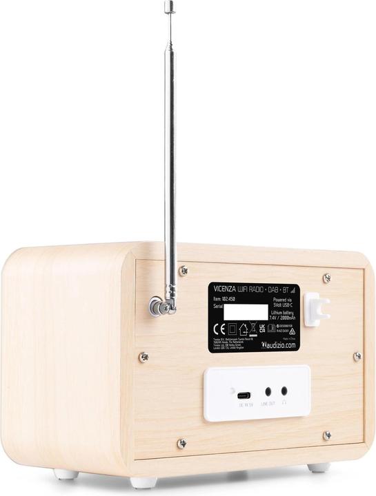 Produktbild Audizio DAB+ Radio Vicenza Weiss, Radio Tuner: Internetradio, FM (Internetradio, DAB+, FM, Bluetooth, WLAN)