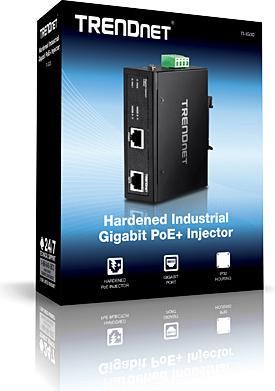 Immagine prodotto Trendnet TI-IG30 iniettore PoE+ industriale Gigabit (802,3at (PoE+), 30 W)