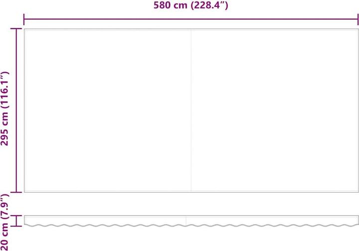 Actual product image vidaXL Einziehbare Markise (6 m)