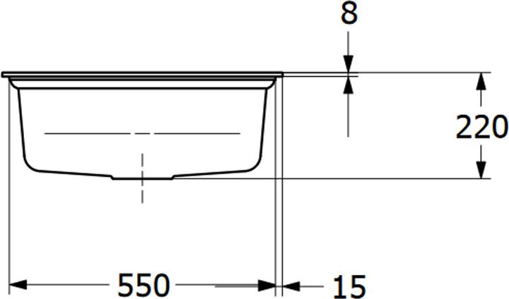 Image du produit Villeroy & Boch V&B Evier SUBWAY STYLE 60 S FLAT 580x490mm démontable alu avec commande manuelle grise (Evier encastré)