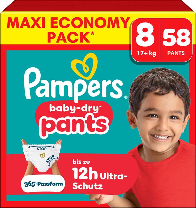 Actual product image Pampers Baby-Dry Pants (Size 8, Monthly box, 58 pcs.)