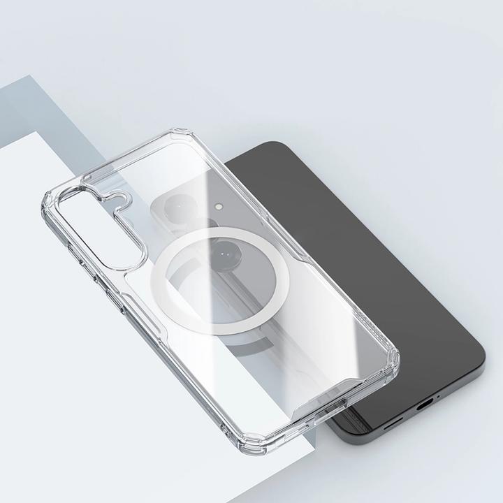 Actual product image Nillkin Etui Nature TPU Pro Magnetic Case z MagSafe na Samsung S25+ - biaÅe (Samsung Galaxy S25, Samsung Galaxy S25+)