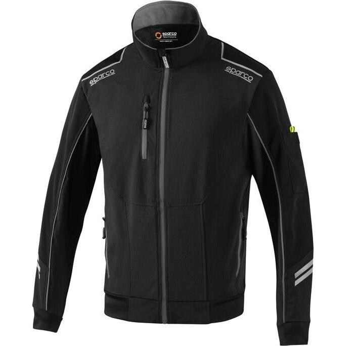 Sparco Uomo Grigio/Nero Abbigliamento Da Racing, Giacca Softshell Da Lavoro Light Tech (M)