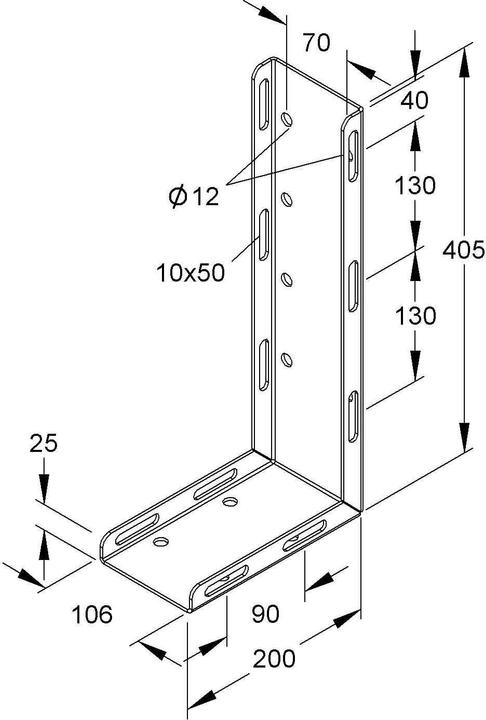 Niedax Collegamento al pavimento (20 cm)