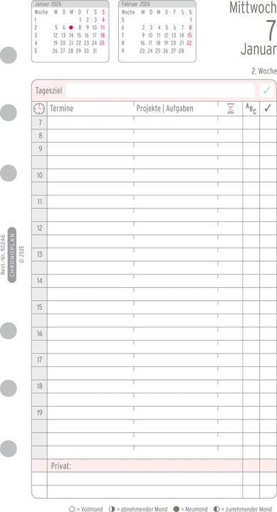 Immagine prodotto Chronoplan Brieftaschenplaner (1 giorno / 1 pagina)