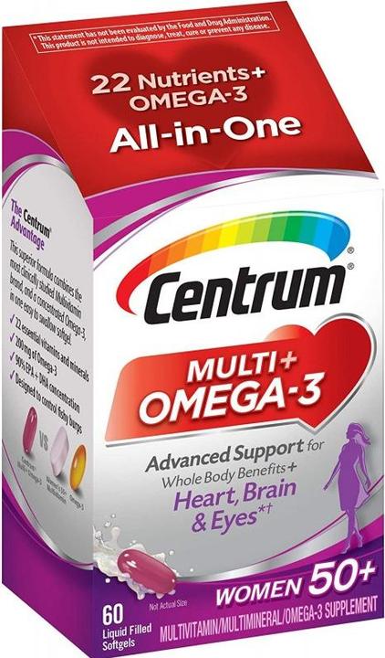 Produktbild Centrum Multi plus Omega 3 (60 Stück, Kapseln, 120 g)