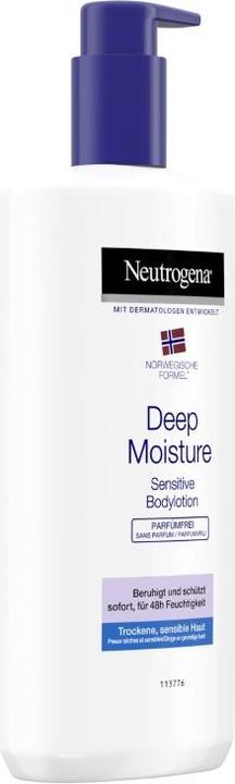 Actual product image Neutrogena Deep Moisture Body Lotion Sensitive (Body cream, 400 ml)