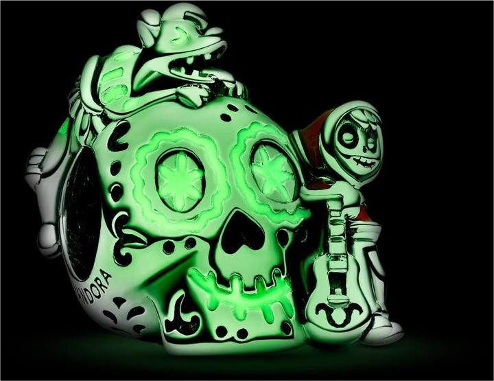 Immagine prodotto Pandora Ciondolo teschio Disney Pixar Coco Miguel & Dante Glow in the Dark (Argento 925, Smalto)