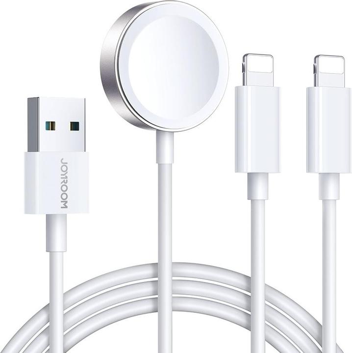 Produktbild Joyroom S-IW007 3-in-1-Kabel USB-A magnetisches Ladegerät – Lightning 1,2 m – Weiss (1.20 m)