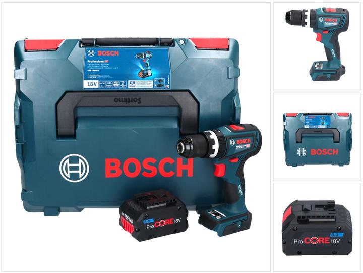 Produktbild Bosch Professional Bosch GSB 18V-90 C Professional Akku Schlagbohrschrauber 18 V 64 Nm Brushless + 1x ProCORE Akku 8,0 (Ohne externe Stromquelle)