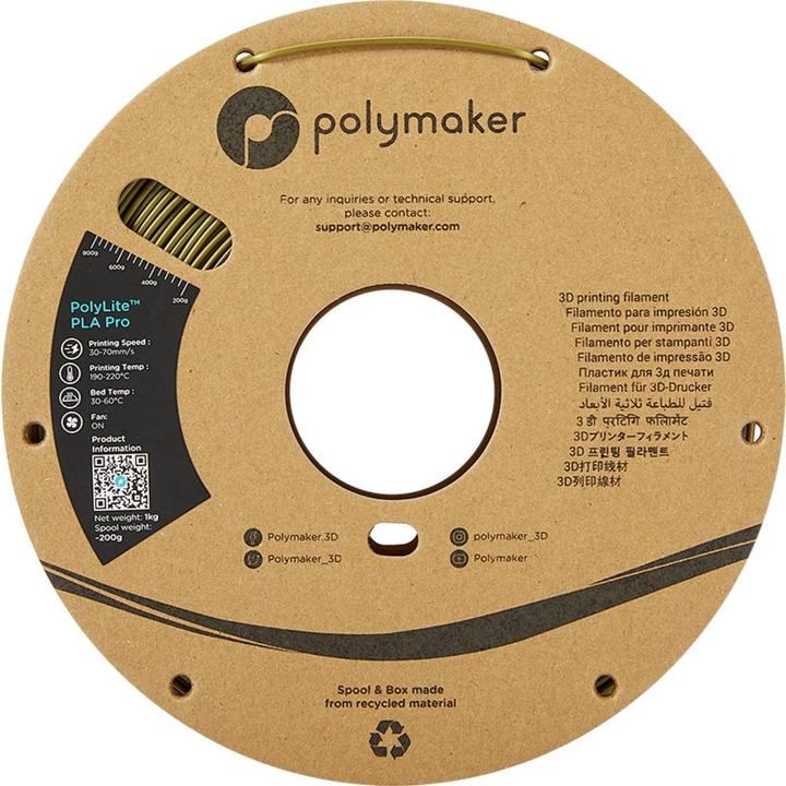 Immagine prodotto Polymaker PolyLite PLA PRO Verde militare 1,75 mm 1 kg (1.75 mm, 1000 g)