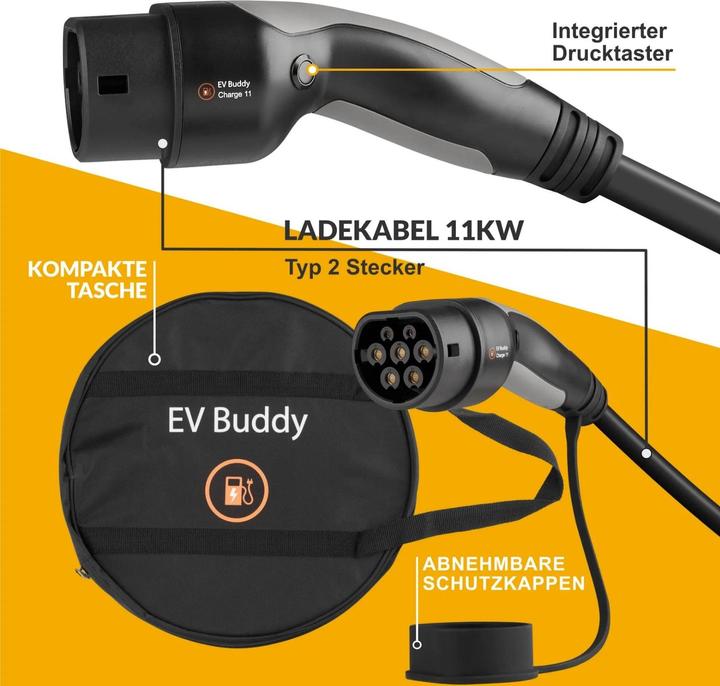 Produktbild Ev Buddy Charge 11 Tesla Edition (Typ 2, 11 kW, 16 A, 6 m)