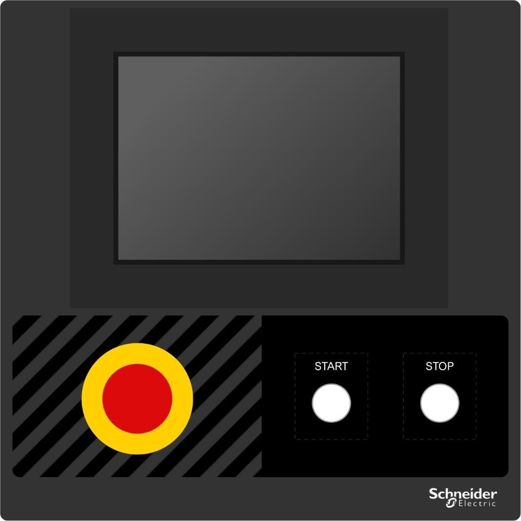 Schneider Electric Beschriftungsfeld 300x300mm zumAufkleben Beschriftung vorgefertigt, Taster + Schalter, Schwarz