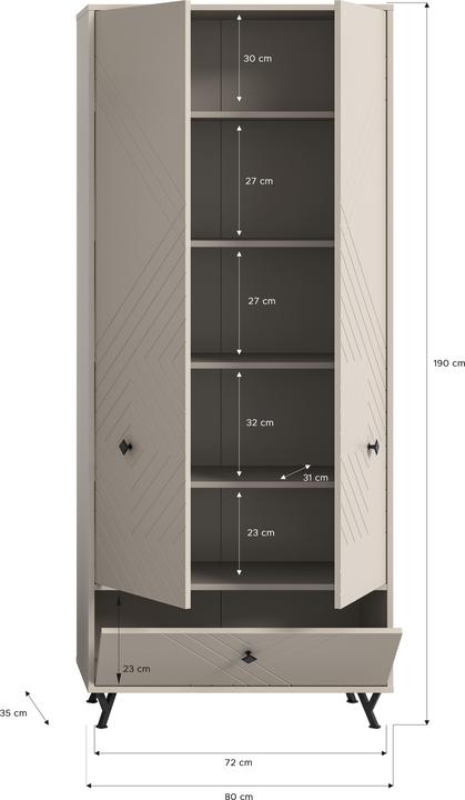 Produktbild Xonox Home Notes (80 x 35 x 195 cm)