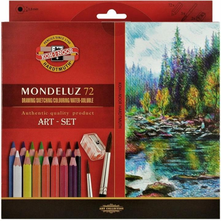 Produktbild Koh-i-Noor Mondeluz 72 Farben + Pinsel (215182)