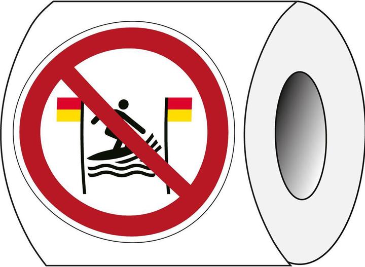Produktbild Brady ISO-Sicherheitsschild - Surfen zwischen den roten und gelben Fahnen verboten