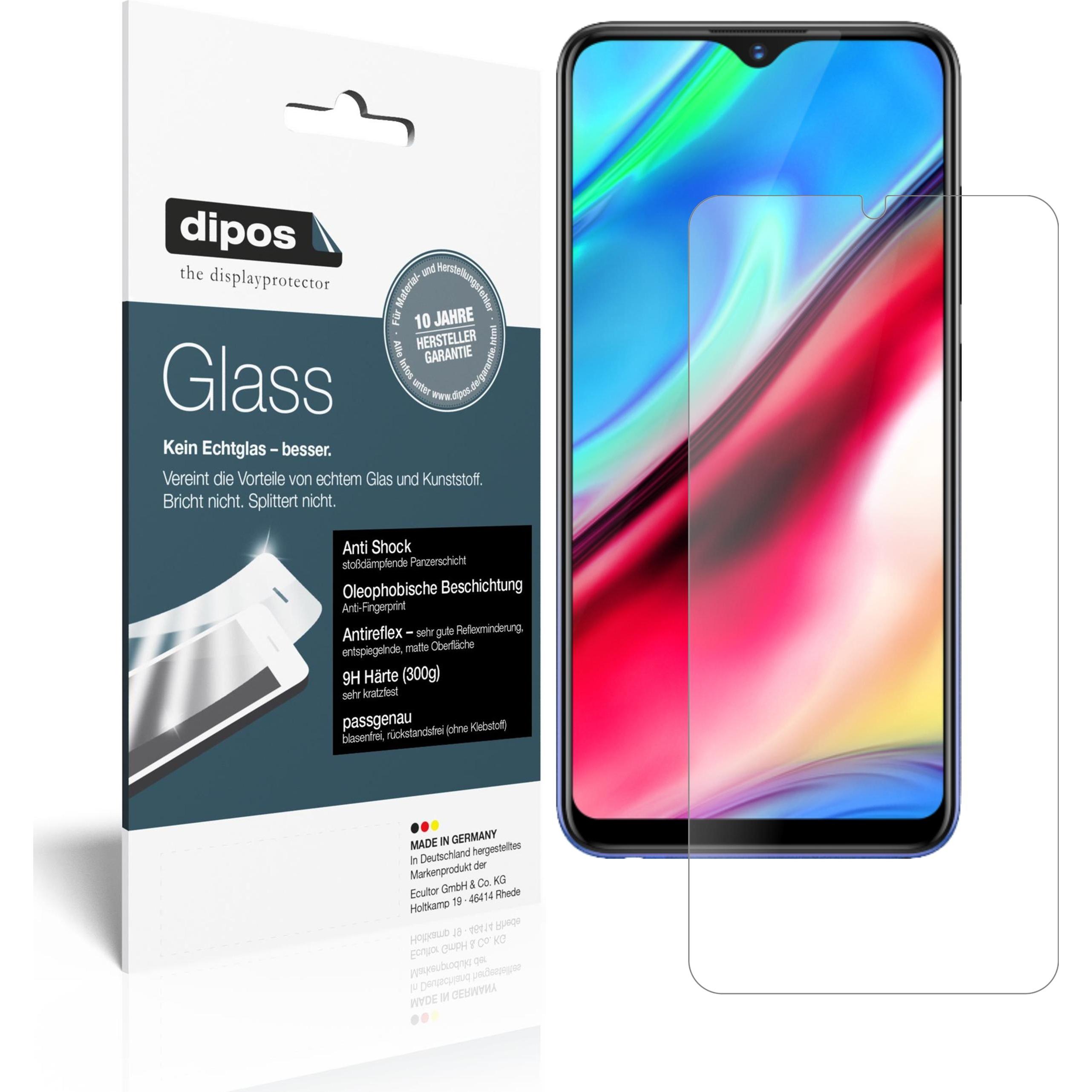 Dipos Displayschutz Anti-Shock (2 Stück, Vivo Y93), Smartphone Schutzfolie, Transparent