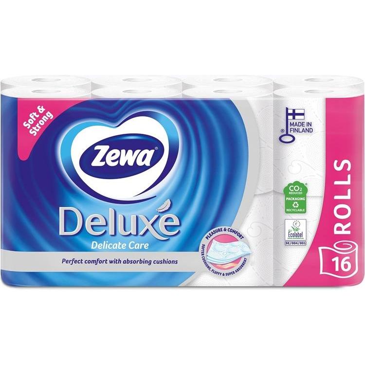 Zewa, Toilettenpapier, Paper Wc Deluxe White 3ply 16pcs (16 x)