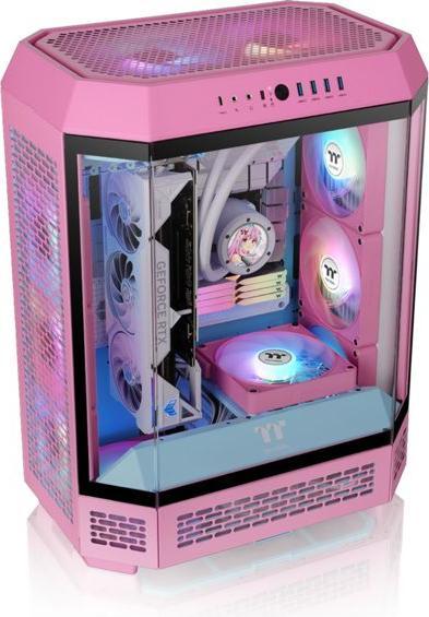 Image du produit Thermaltake The Tower 600 (pink, Tempered Glass x 3) (Mini-ITX, ATX, mATX)
