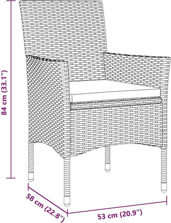 Produktbild vidaXL Gartenmöbel Set (160 x 80 x 73 cm)