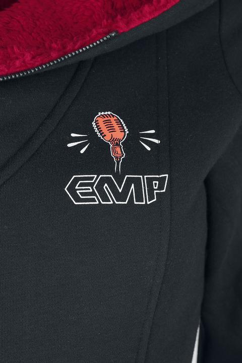 Produktbild EMP Kapuzenjacke mit Rockhand Motiv und Logo (S)