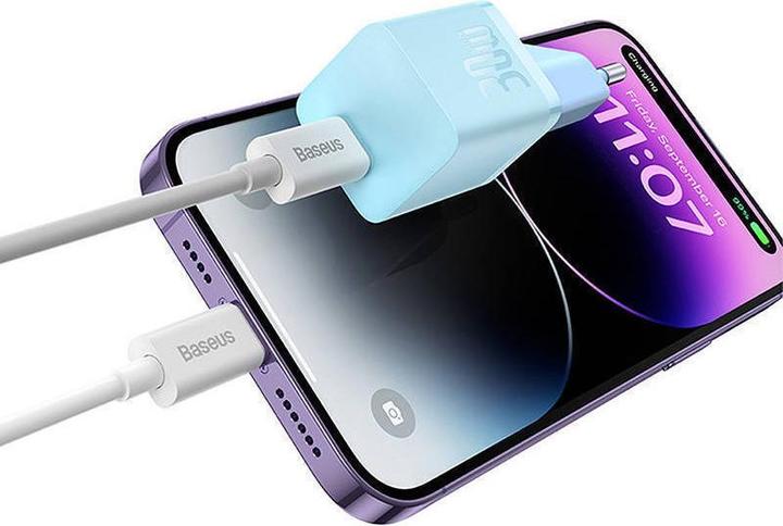 Produktbild Baseus Mini wall charger GaN5 30W (blue) (30 W, 1 Port)