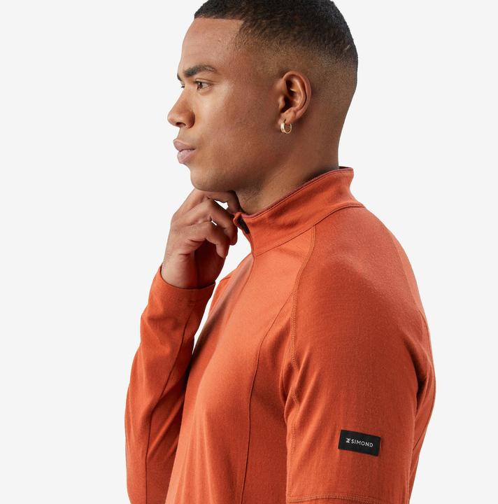 Produktbild Forclaz Langarmshirt Herren Brustreissverschluss - Merino Resist braun (L)