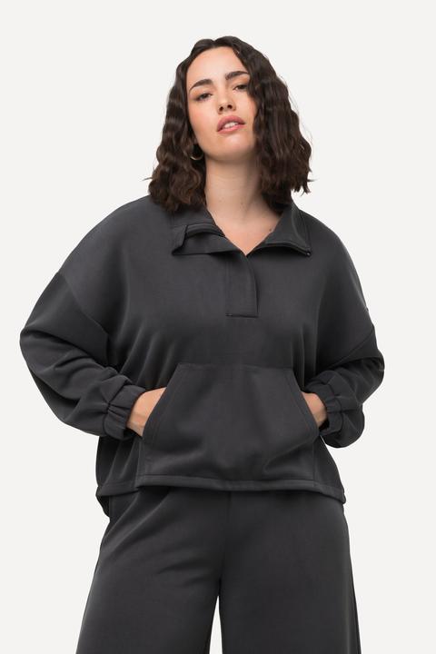 Immagine prodotto Ulla Popken Felpa dal taglio oversize con collo alto e maniche lunghe (50, 52)