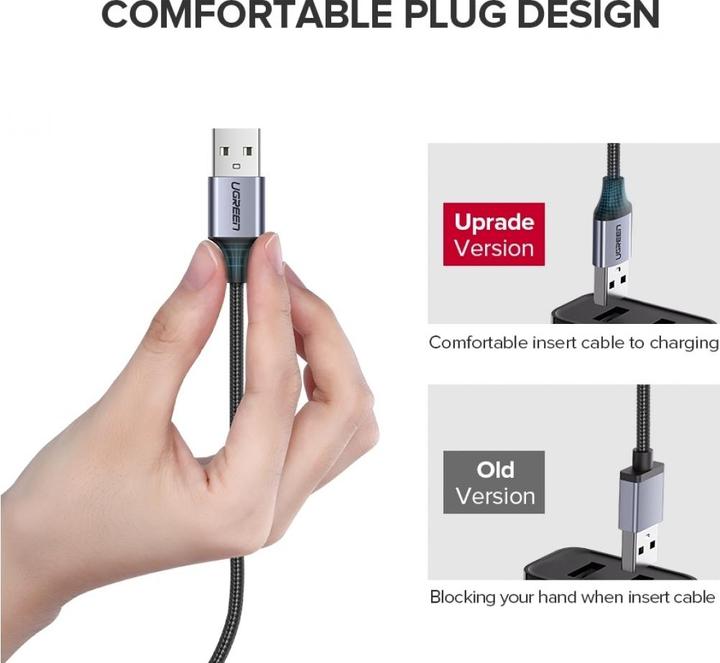 Produktbild Ugreen MicroUSB Nylon stabil (0.25 m, USB 2.0)