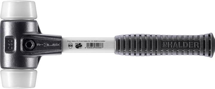 Actual product image Halder SIMPLEX soft-face hammer Length 335 mm Head Ø 50 mm Fibreglass with rubber handle (1200 g)