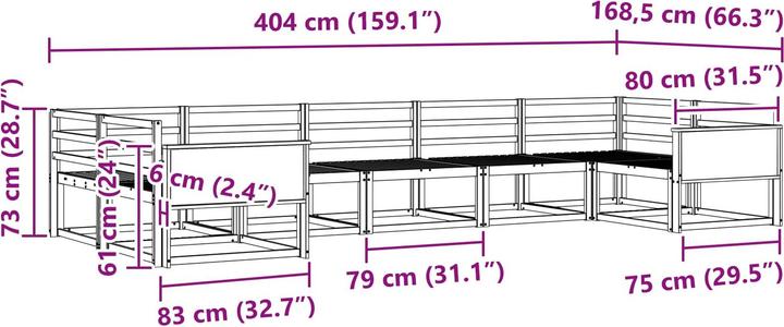 Produktbild vidaXL Outdoor-Sofagarnitur