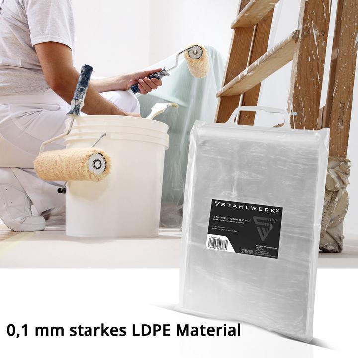 Produktbild Stahlwerk Staubschutztür 3er Set U-Form Staubtür Schmutzschleuse Staubvorhang (Schutzbrillenkasten)