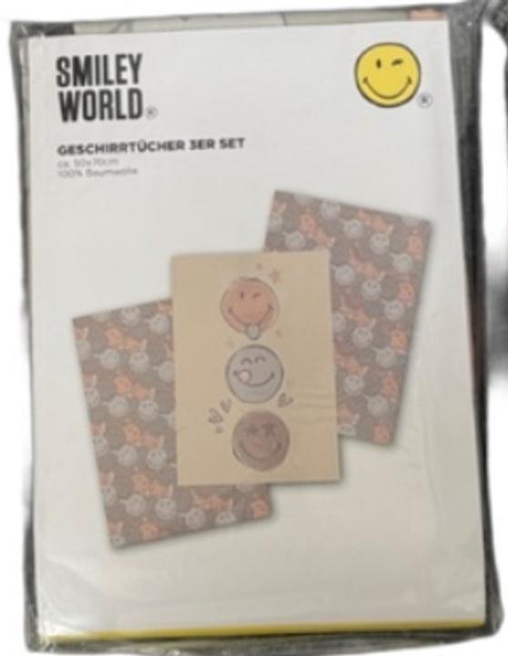 Champ Geschirrhandtuch 3-er Pack "Smiley (50 x 70 cm)