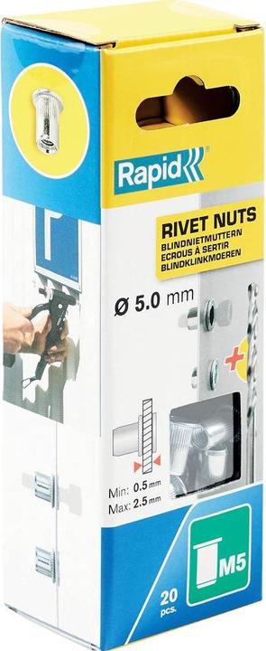 Image du produit Rapid Écrous à sertir M5