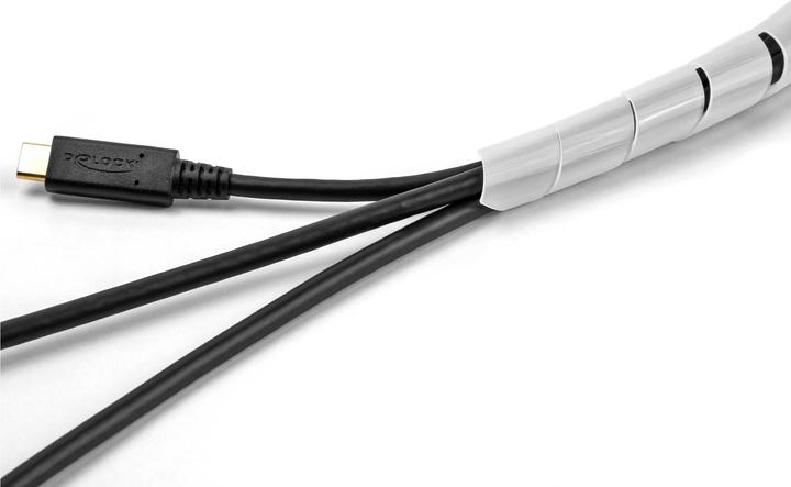 Image du produit Delock Tube spiro flexible 2 m x 10 mm Transparent (Tuyau spiralé pour câble, 200 cm)