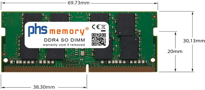 Actual product image PHS-memory RAM suitable for Apple Mac mini Core i7 3.2 (Late 2018) (Apple Mac mini Core i7 3.2 (Late 2018), 2 x 16GB)