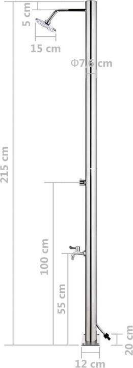 Produktbild vidaXL Gartendusche