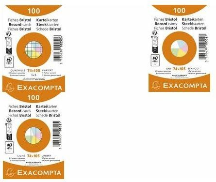 Actual product image Exacompta Index cards (74 x 105 mm, 205 g/m², 100 x)